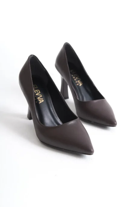 Kahverengi Kadeh Topuklu Stiletto - 9 cm | Zarif ve Şık Kadın Ayakkabısı