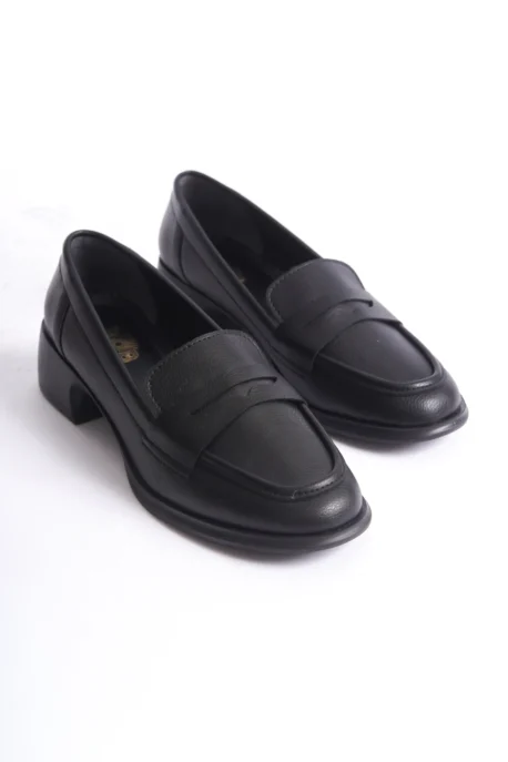 Kadın Loafer Ayakkabı Siyah Mat - Günlük Rahat Kadın Ayakkabı
